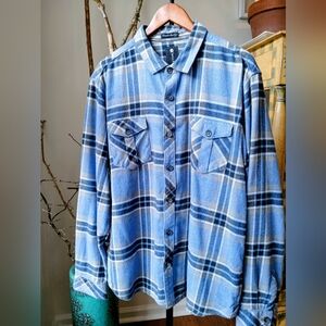 Billabong Blue and Black Plaid Casual Shirt